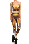 Gold Robot Leggings - POPRAGEOUS
 - 1