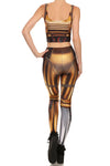 Gold Robot Leggings - POPRAGEOUS
 - 4