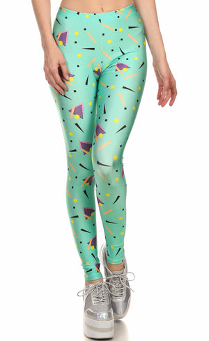 90's Leggings - Mint - POPRAGEOUS
 - 1