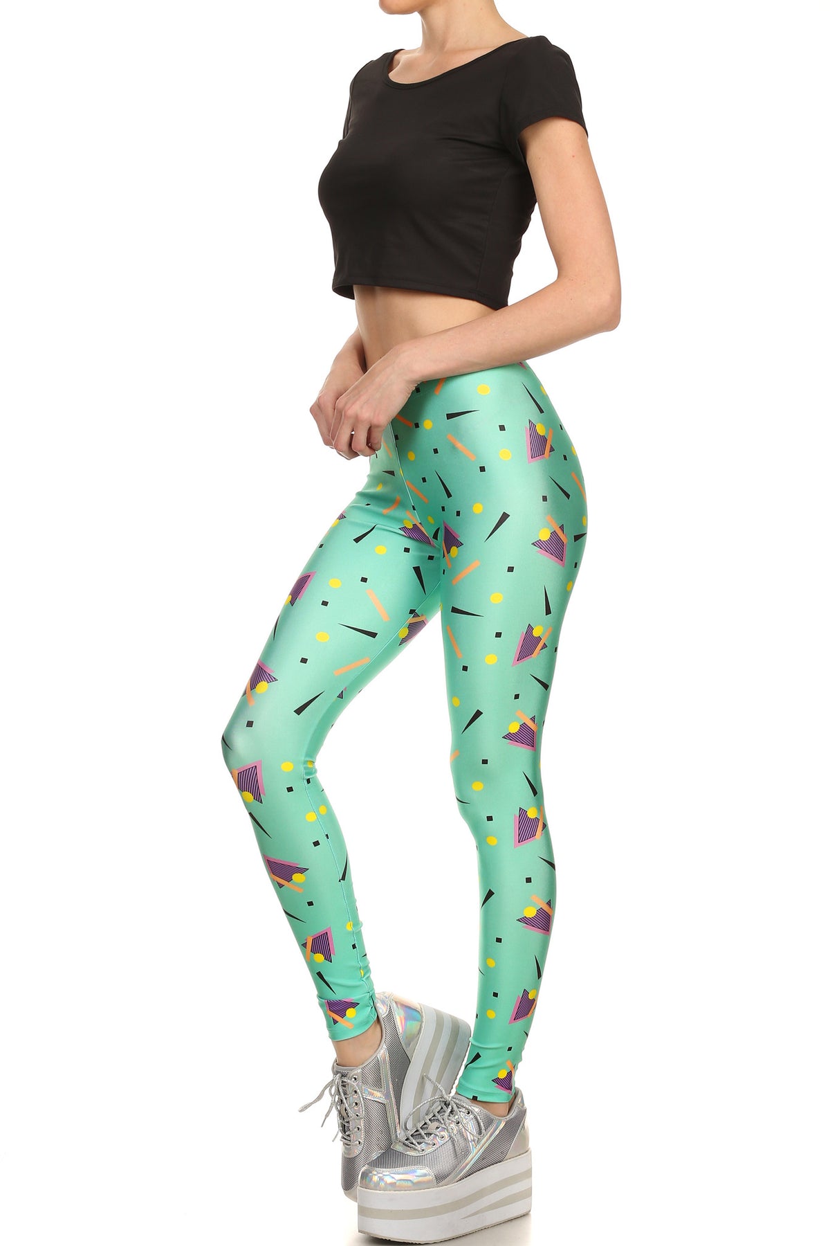 90's Leggings - Mint - POPRAGEOUS
 - 2