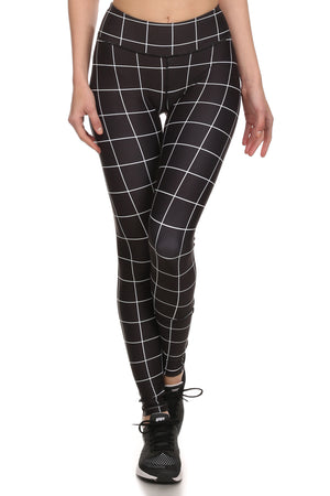 Black Grid Dream Leggings - POPRAGEOUS
 - 1