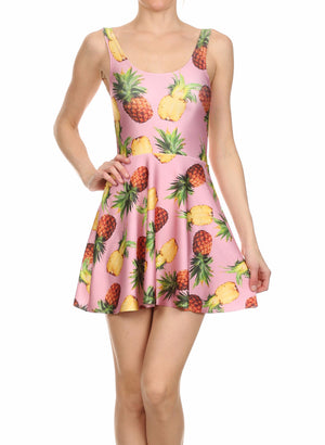 Pineapple Skater Dress - POPRAGEOUS
 - 1