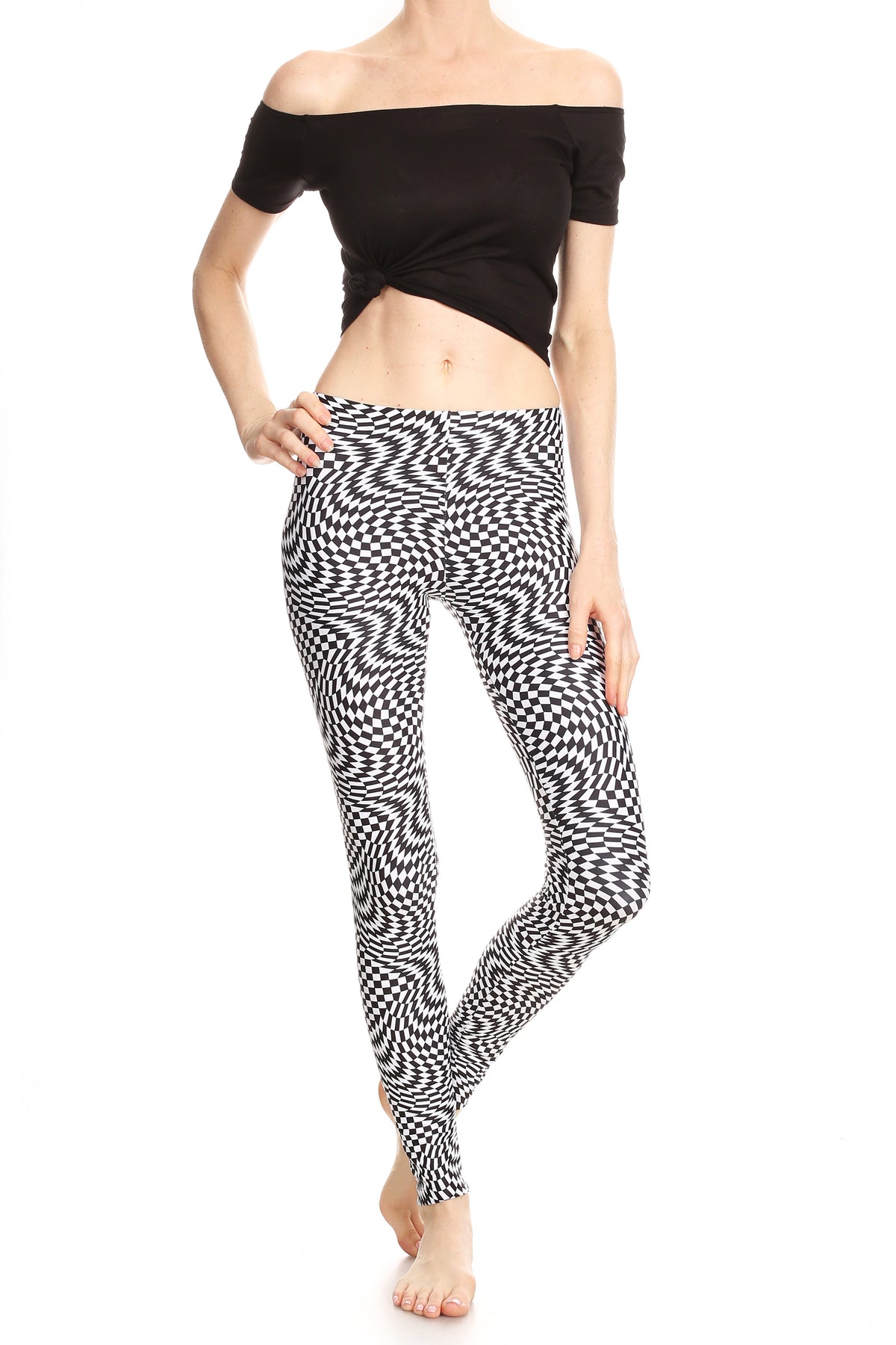 Trippy Checker Leggings