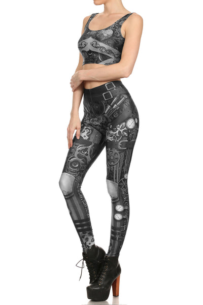 Steampunk Crop Top - Monochromatic