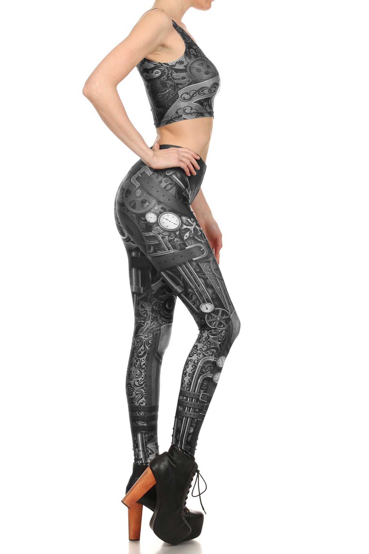 Steampunk Leggings - Monochromatic - POPRAGEOUS
 - 3