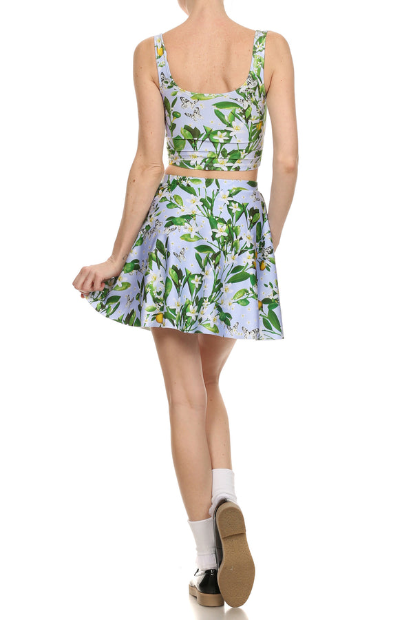 Periwinkle Blossom Skater Skirt - POPRAGEOUS
 - 4
