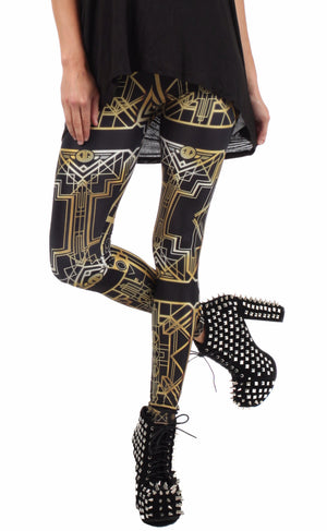 Art Deco Leggings - POPRAGEOUS
 - 1