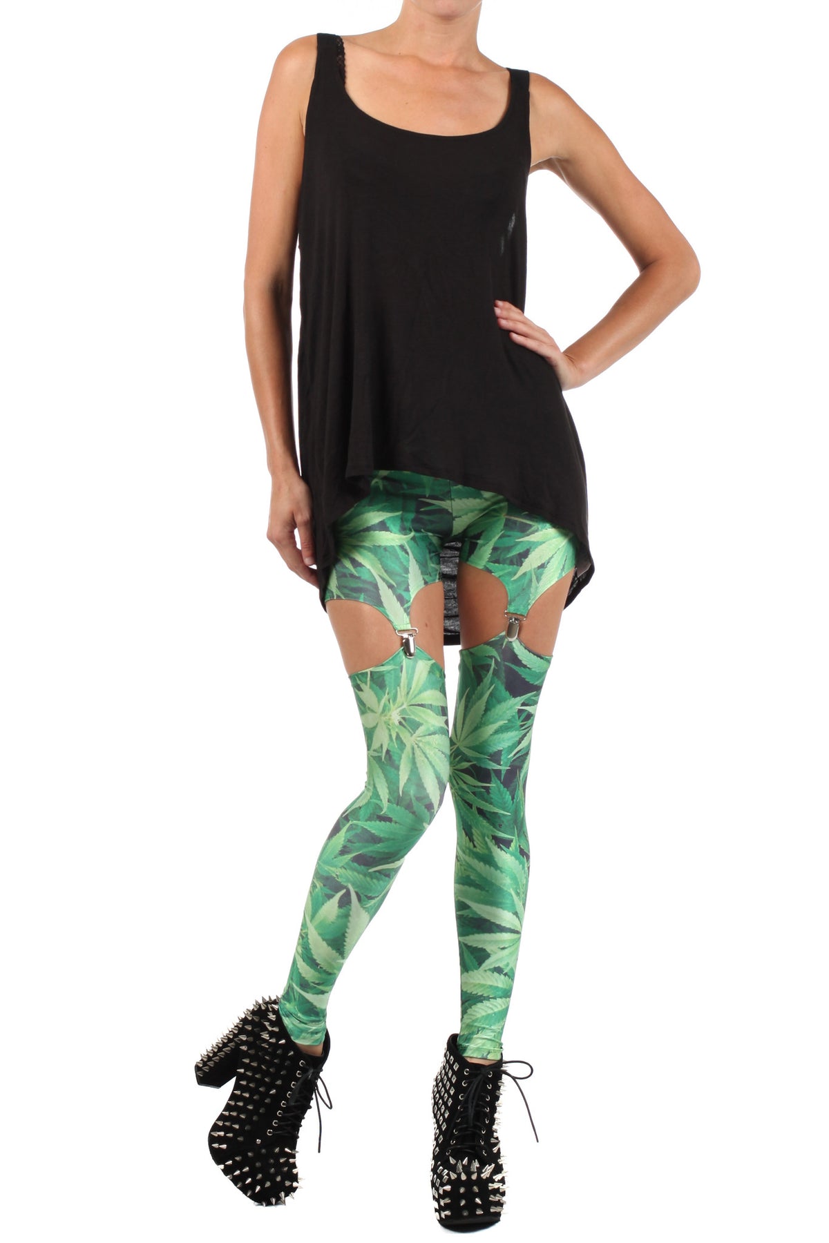 Mary Jane Suspender Leggings - POPRAGEOUS
 - 1