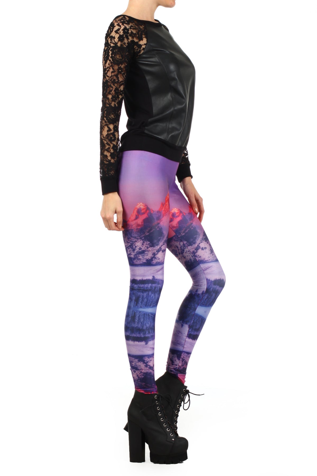 Purple Mountain Leggings - POPRAGEOUS
 - 3