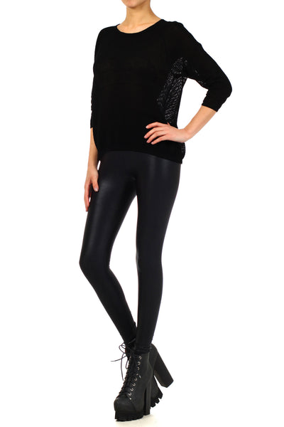 Luxe Wet Dream Leggings - BLACK