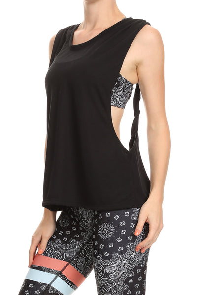 Twisted Back Tank - Noir