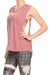 Twisted Back Tank - Blush