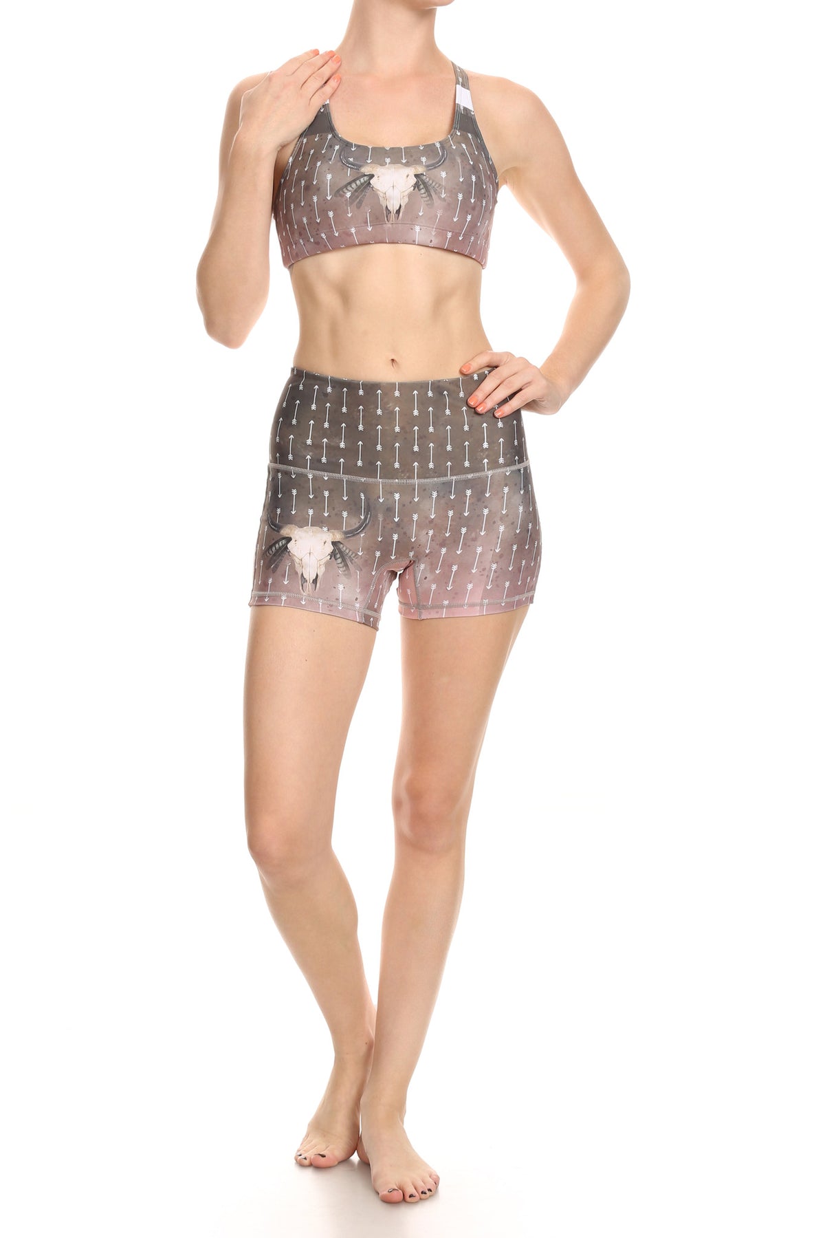 Oxleigh Skull Yoga Shorts - POPRAGEOUS
 - 5