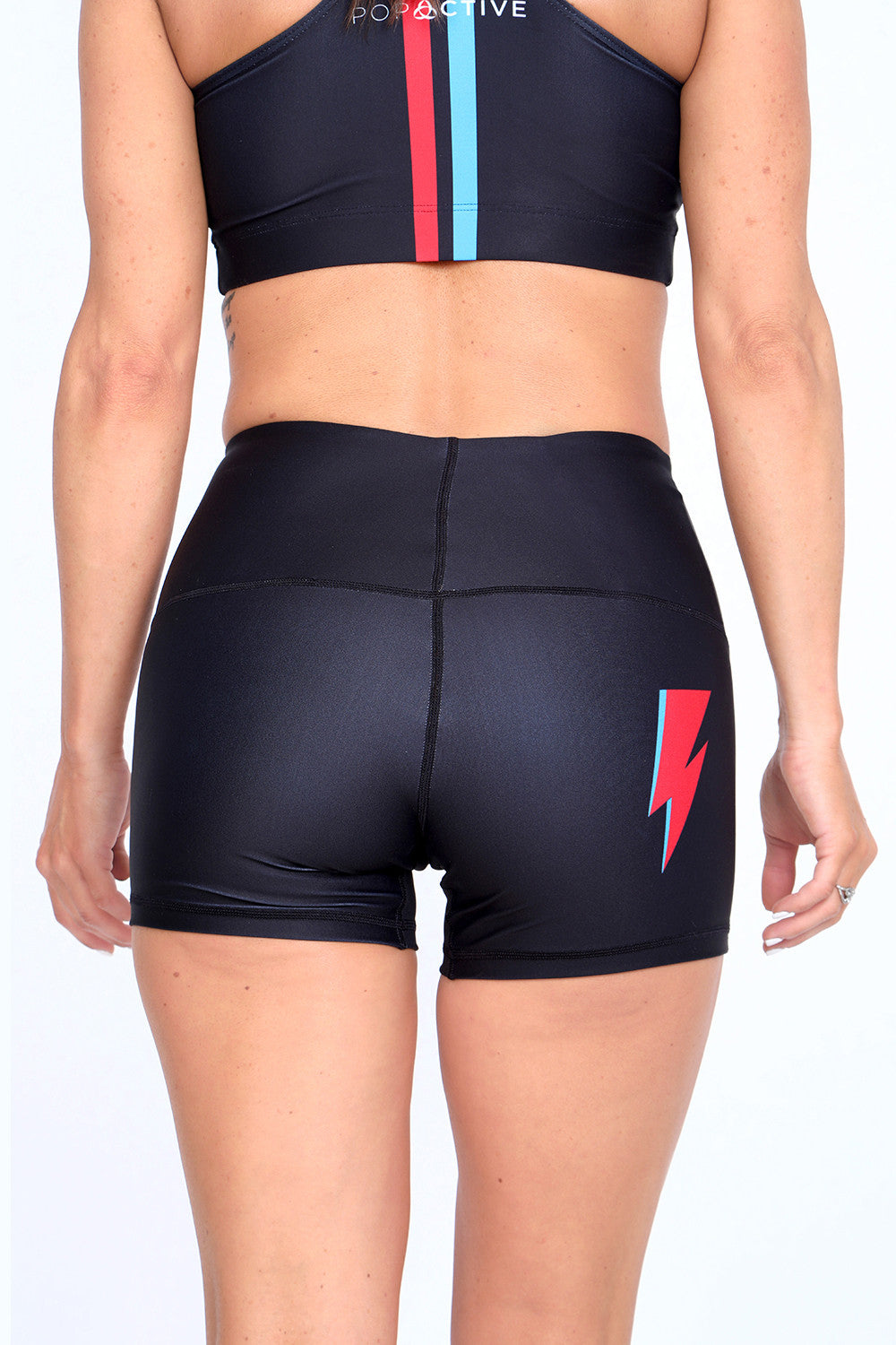 Bowie Lightning Bolts Yoga Shorts