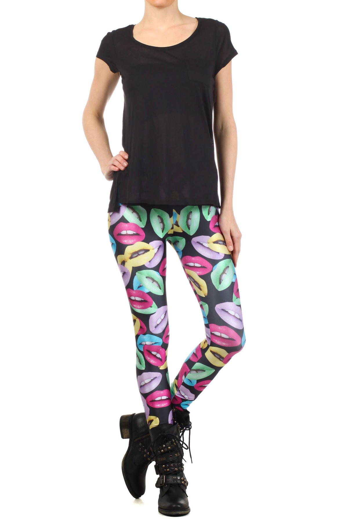 Pastel Lips Leggings - POPRAGEOUS
 - 1