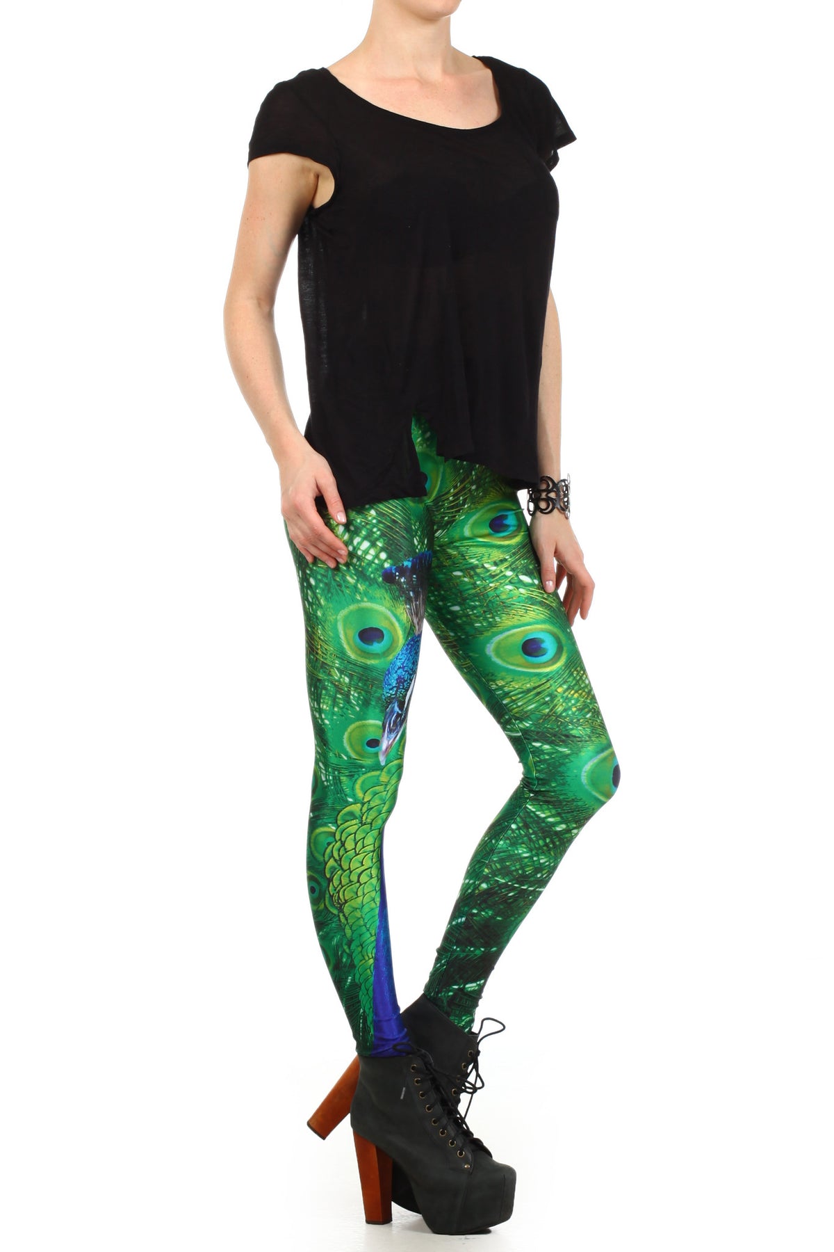 Peacock Leggings - POPRAGEOUS
 - 3