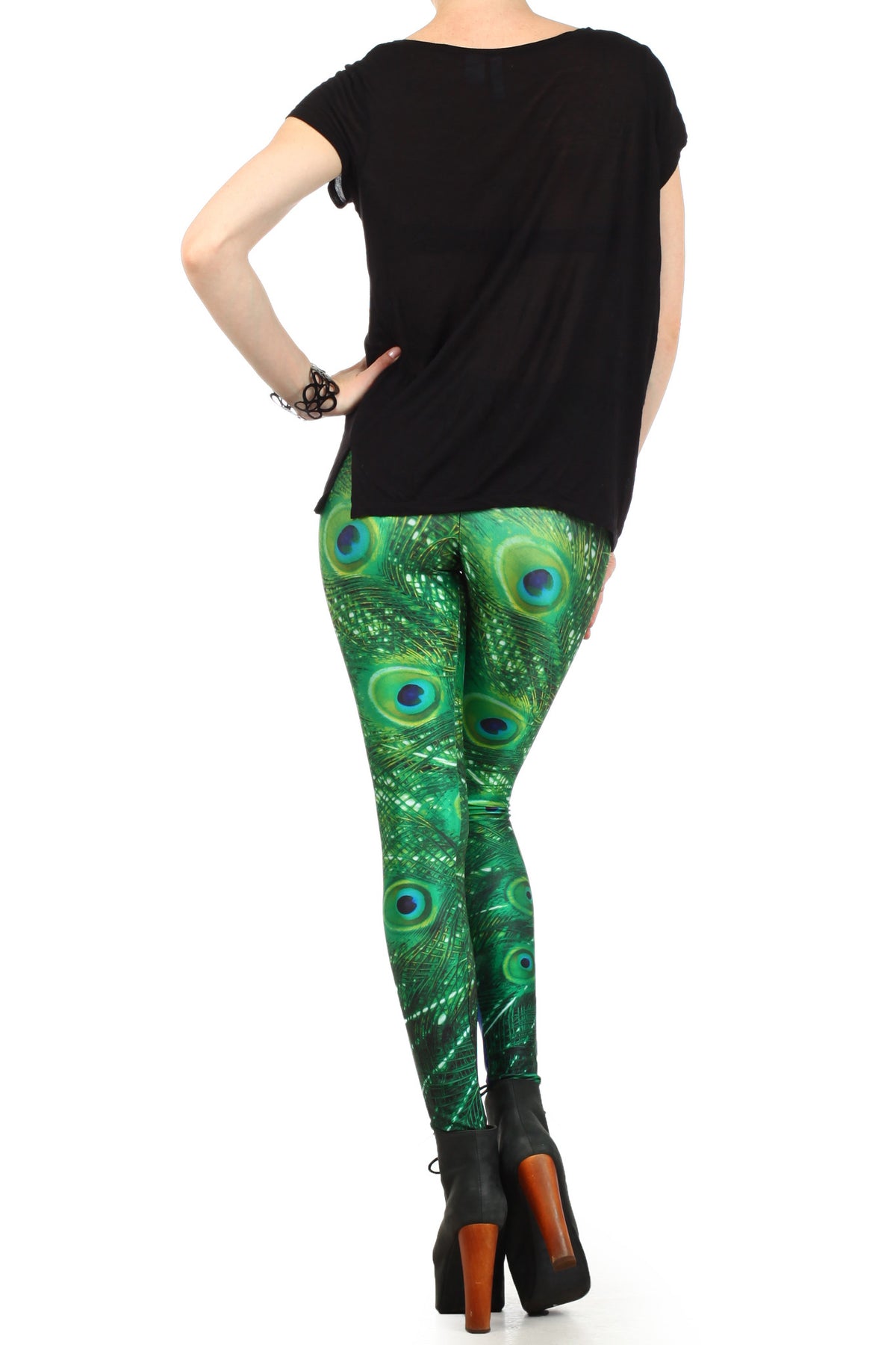Peacock Leggings - POPRAGEOUS
 - 4