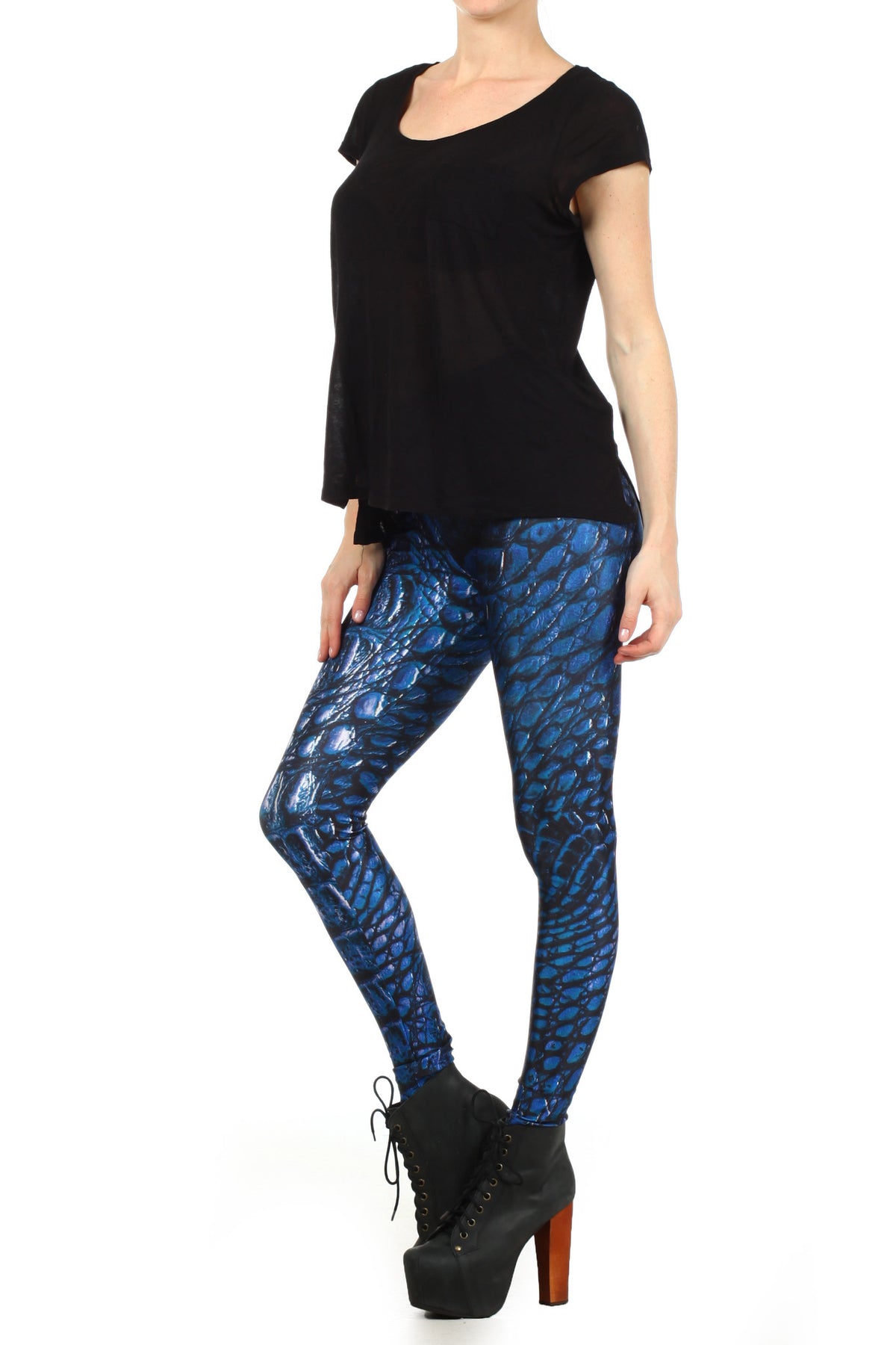 Blue Dragon Skin Leggings - POPRAGEOUS
 - 2