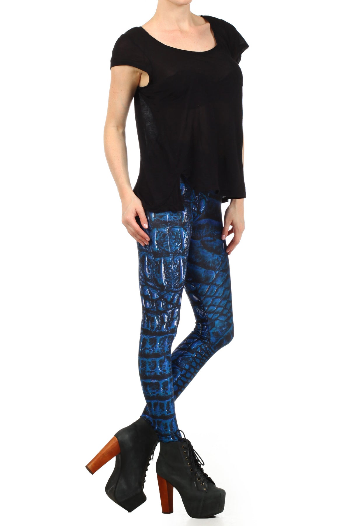 Blue Dragon Skin Leggings - POPRAGEOUS
 - 3