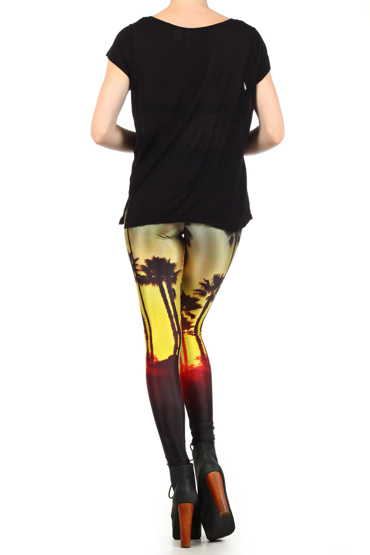 Palm Tree Sunset Leggings - POPRAGEOUS
 - 4