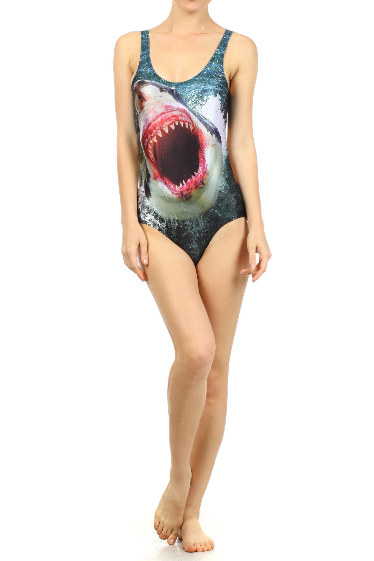 Shark Attack One-Piece Swim - POPRAGEOUS
 - 4