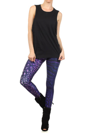 Purple Dragon Skin Leggings - POPRAGEOUS
 - 1