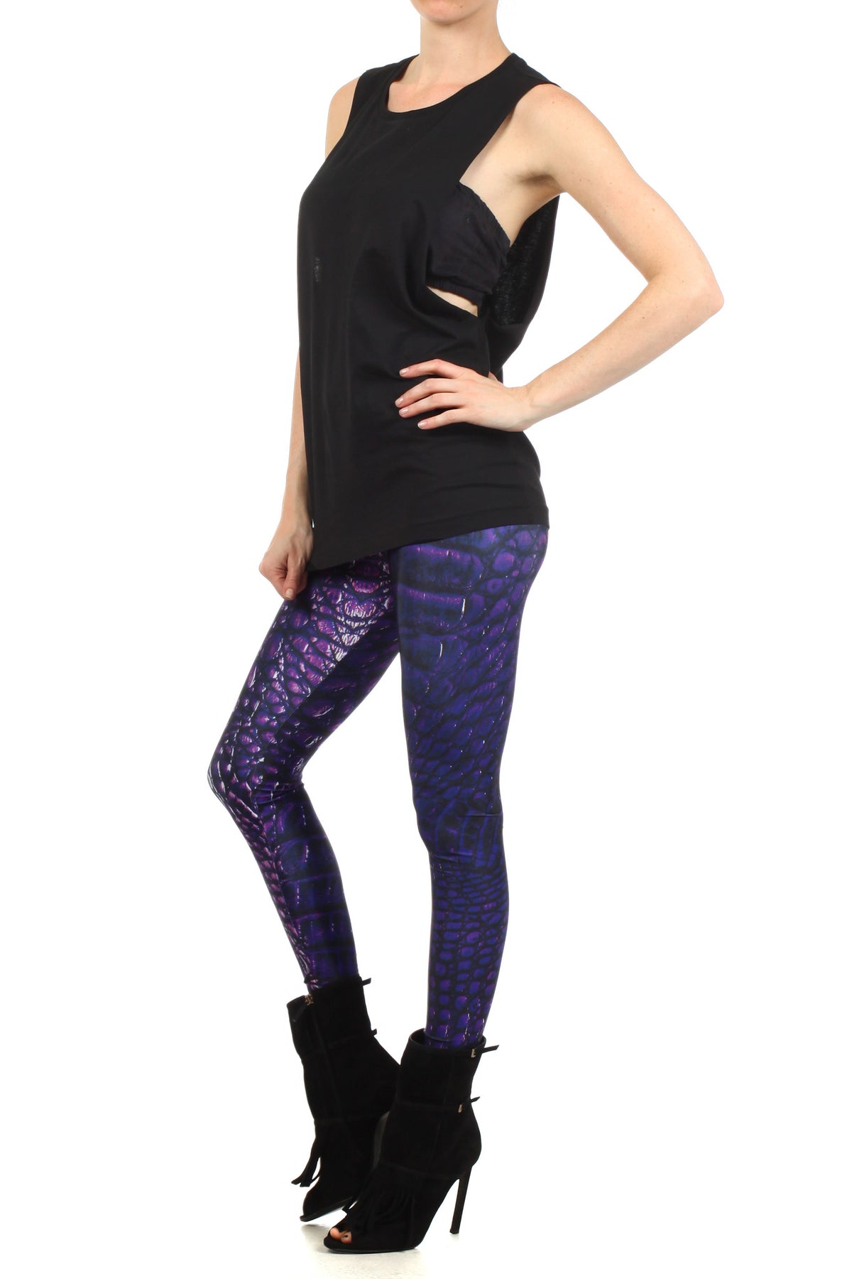 Purple Dragon Skin Leggings - POPRAGEOUS
 - 2