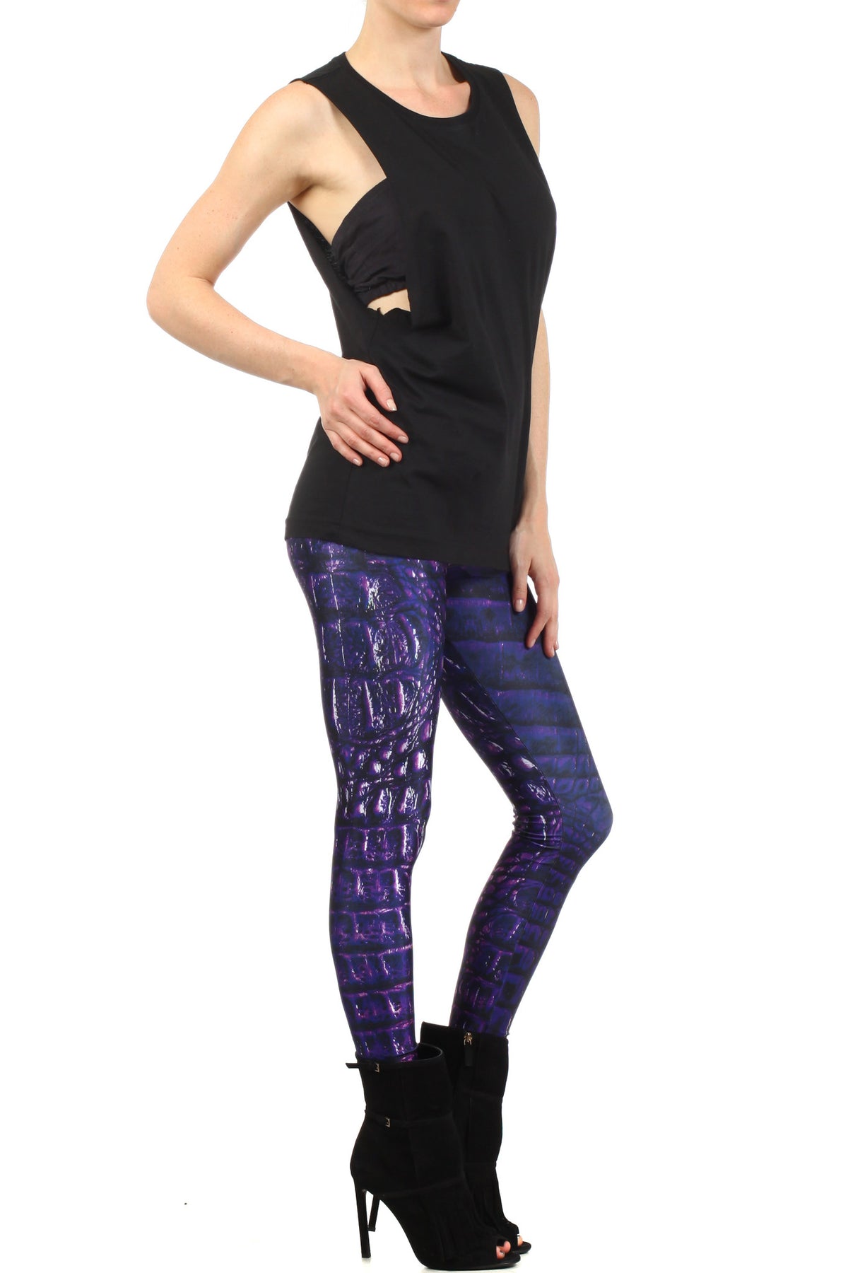 Purple Dragon Skin Leggings - POPRAGEOUS
 - 3