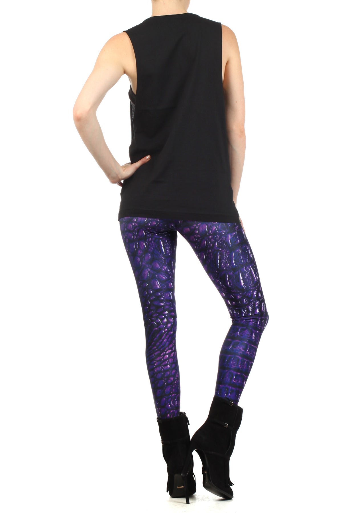 Purple Dragon Skin Leggings - POPRAGEOUS
 - 4