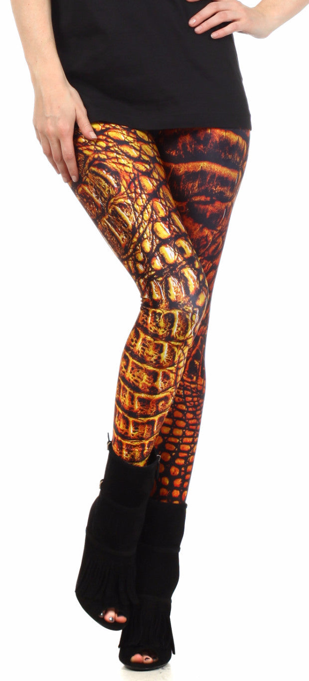 Amber Dragon Skin Leggings - POPRAGEOUS
 - 1
