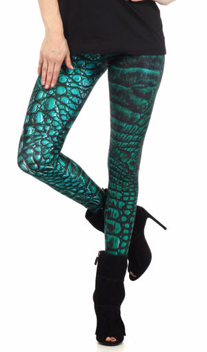 Green Dragon Skin Leggings - POPRAGEOUS
 - 1