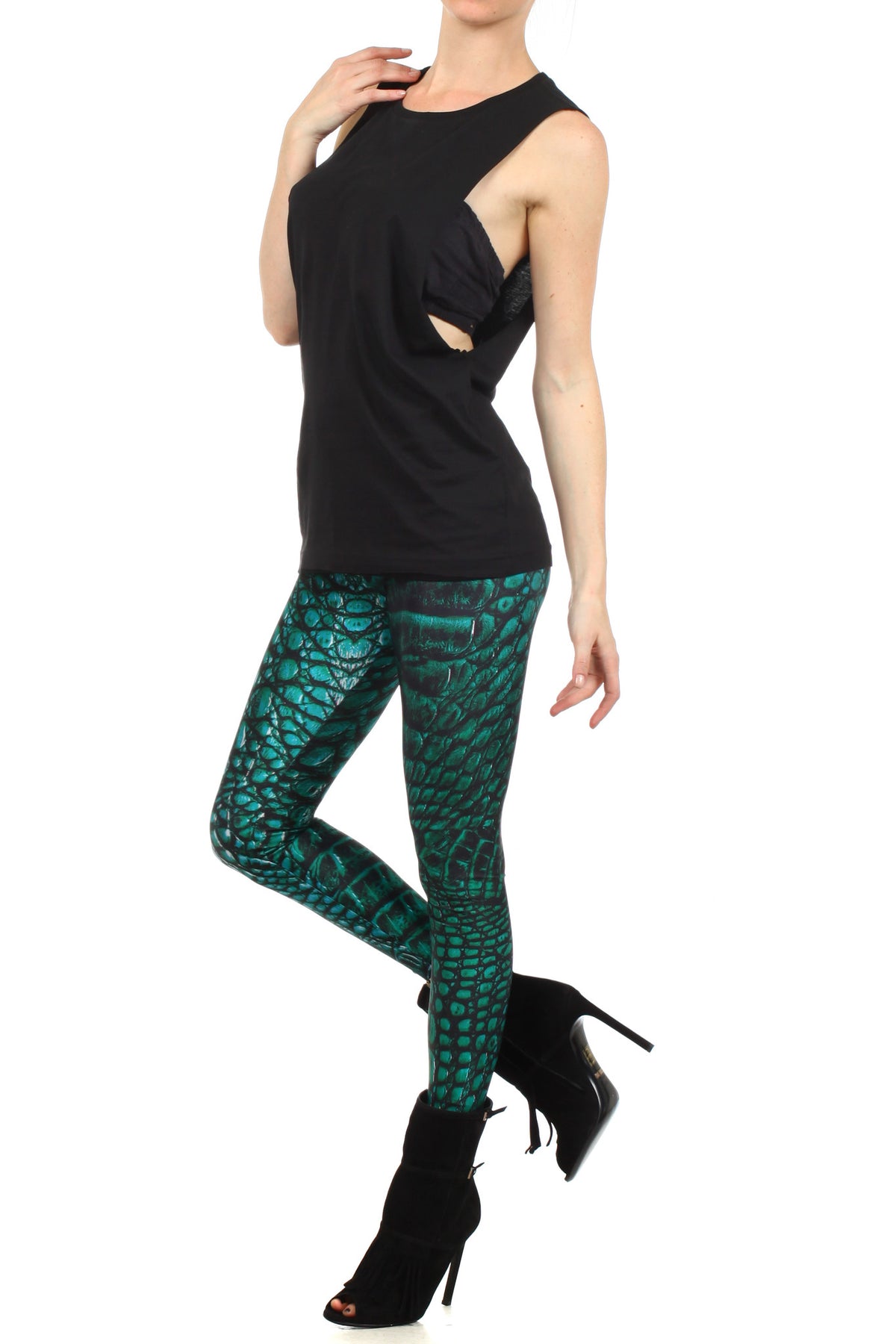 Green Dragon Skin Leggings - POPRAGEOUS
 - 2