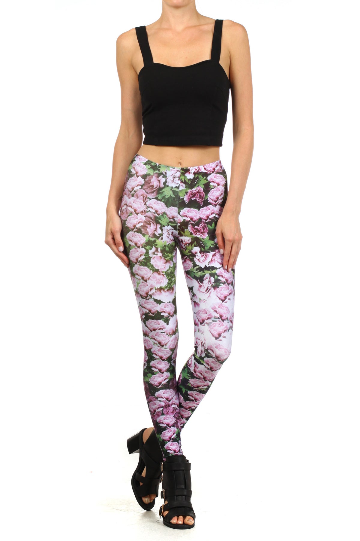 Vintage Peony Leggings - POPRAGEOUS
 - 1