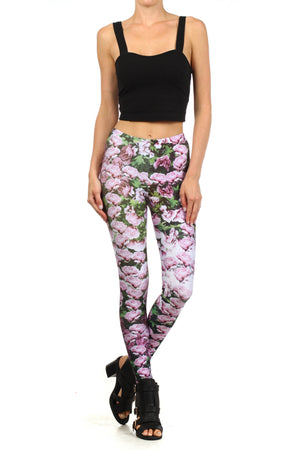 Vintage Peony Leggings - POPRAGEOUS
 - 1