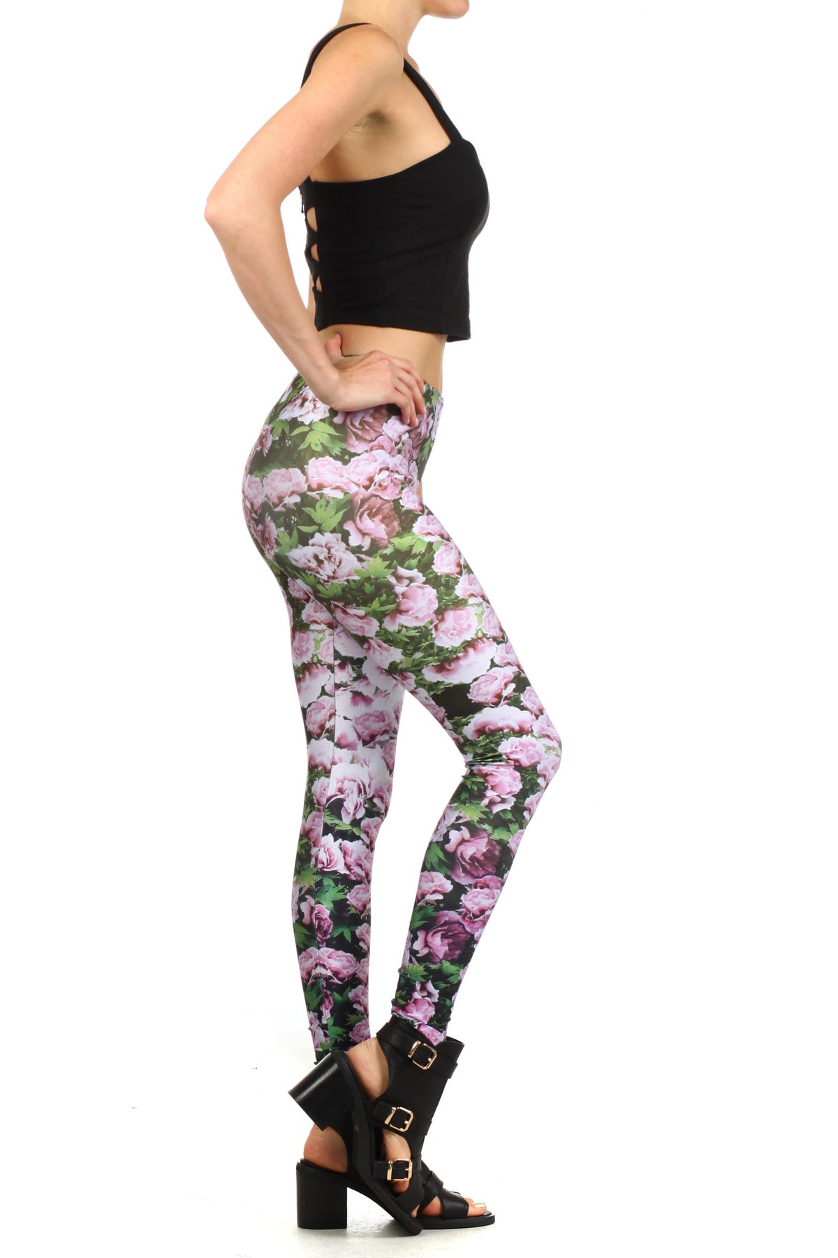 Vintage Peony Leggings - POPRAGEOUS
 - 3