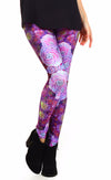 Purple Succulent Leggings - POPRAGEOUS
 - 1