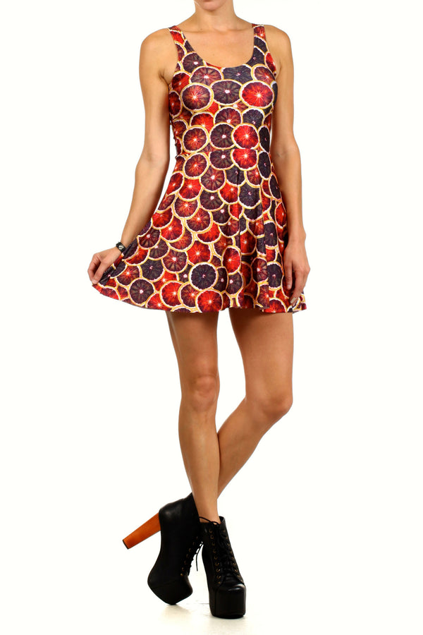 Blood Orange Skater Dress - POPRAGEOUS
 - 1