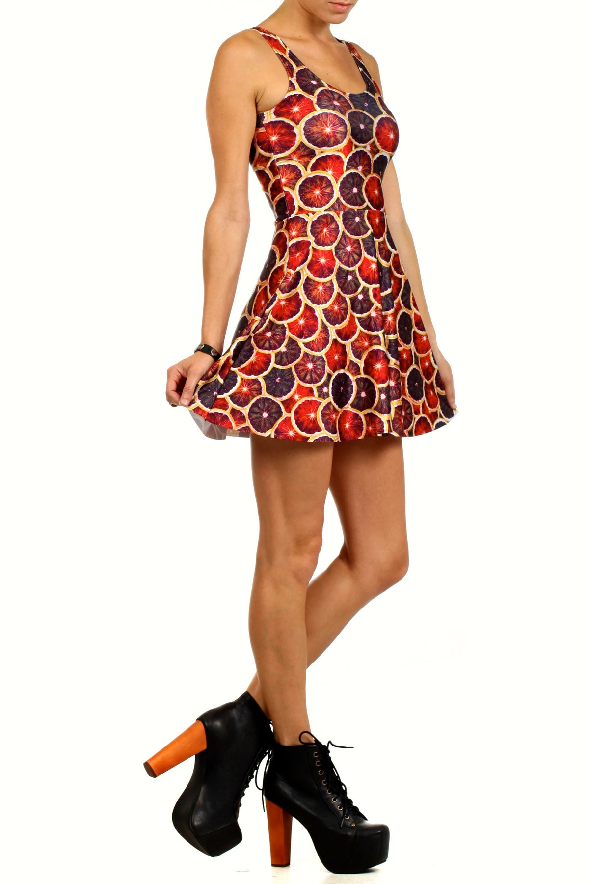 Blood Orange Skater Dress - POPRAGEOUS
 - 3