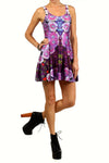 Purple Succulent Skater Dress - POPRAGEOUS
 - 1