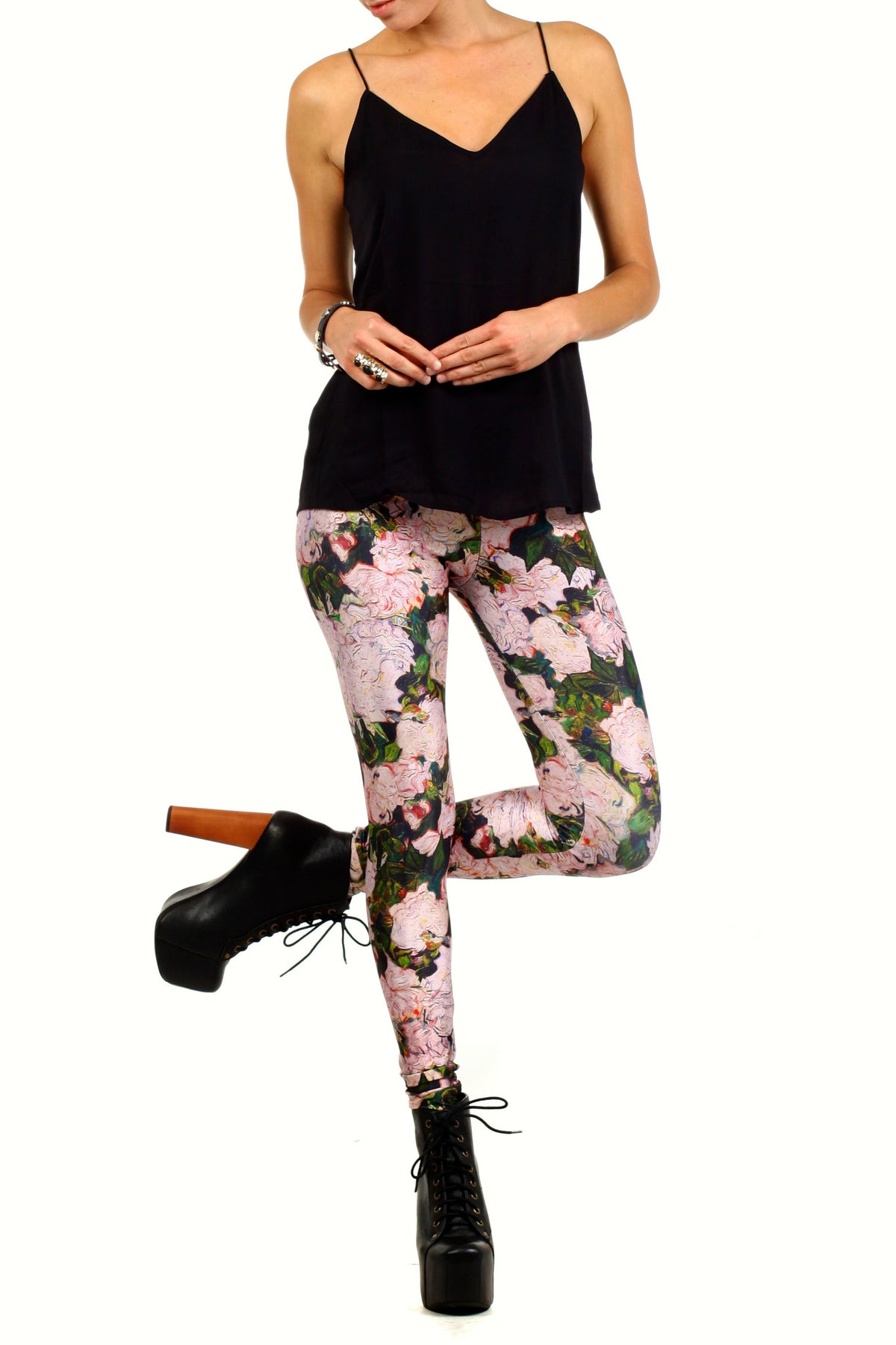 Van Gogh Roses Leggings - POPRAGEOUS
 - 1