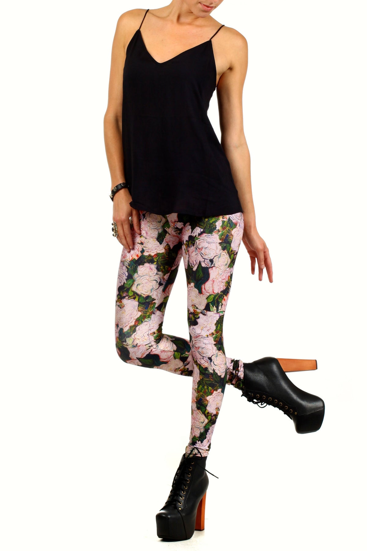 Van Gogh Roses Leggings - POPRAGEOUS
 - 2