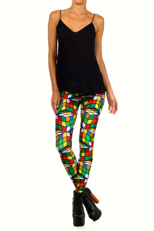 Rubix Cube Leggings - POPRAGEOUS
 - 1