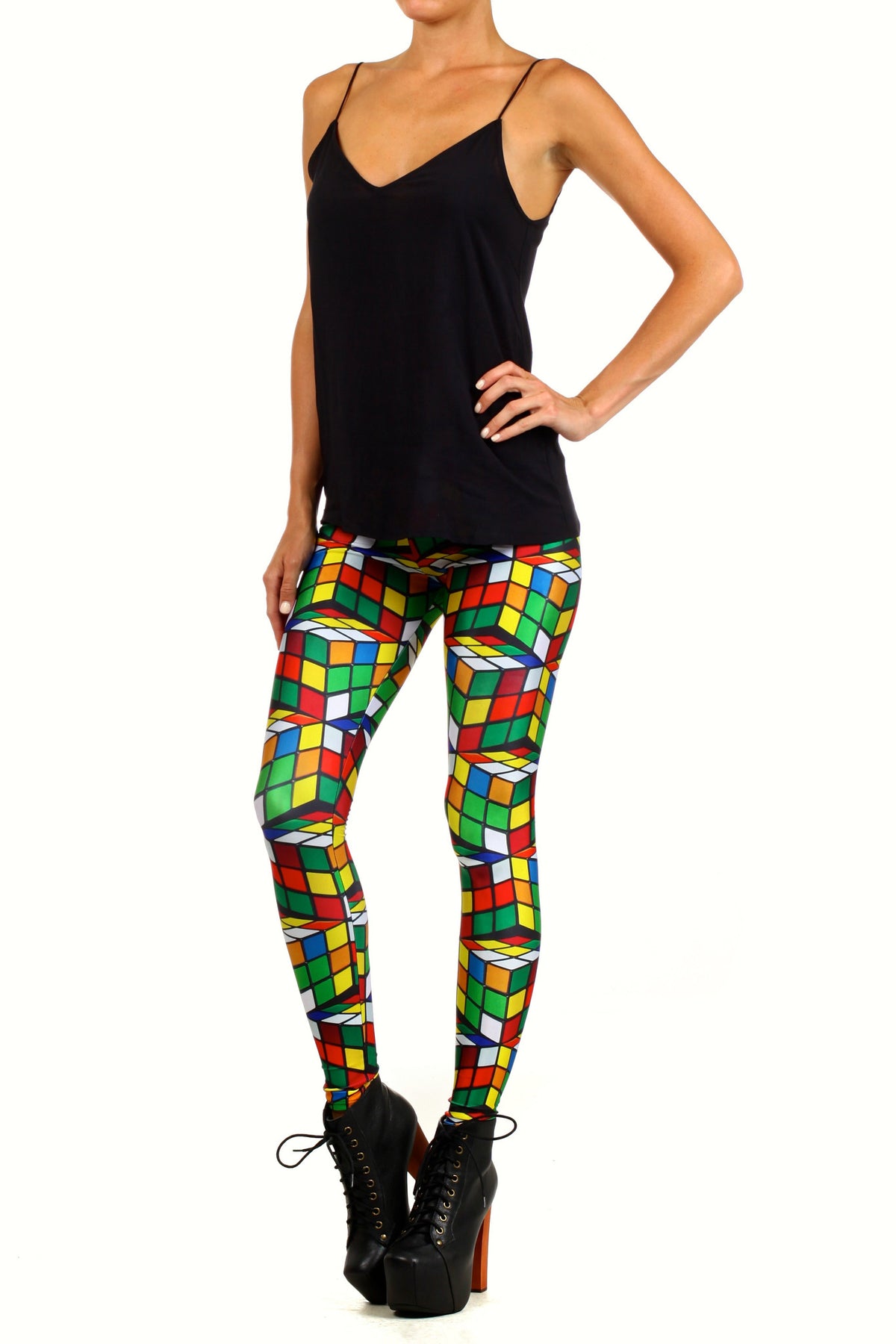 Rubix Cube Leggings - POPRAGEOUS
 - 2