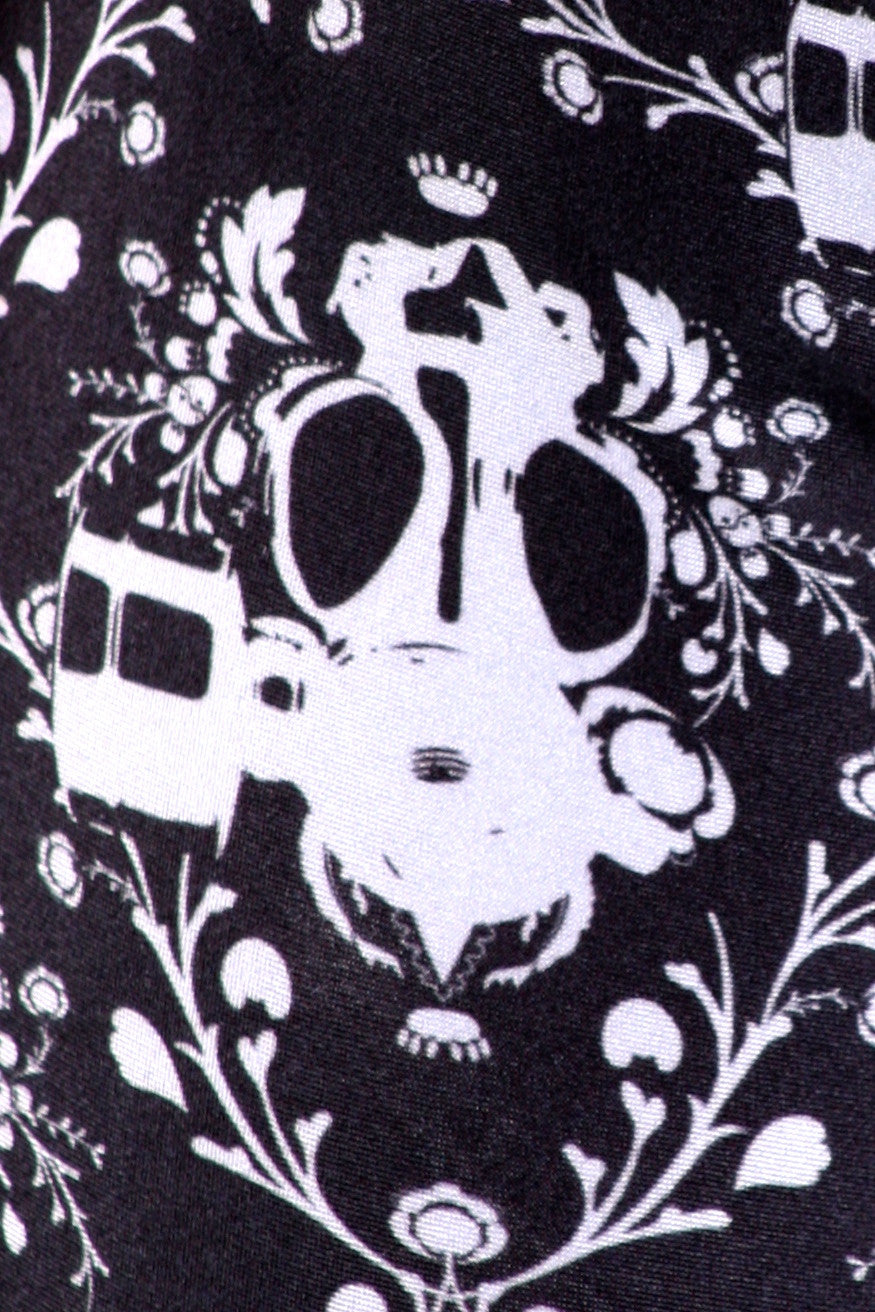 Gasmask Damask Skater Dress - POPRAGEOUS
 - 5