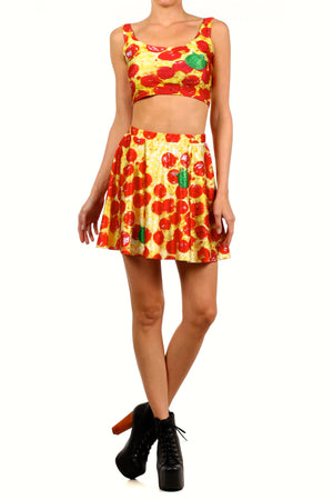 Turtle Pizza Skater Skirt - POPRAGEOUS
 - 1