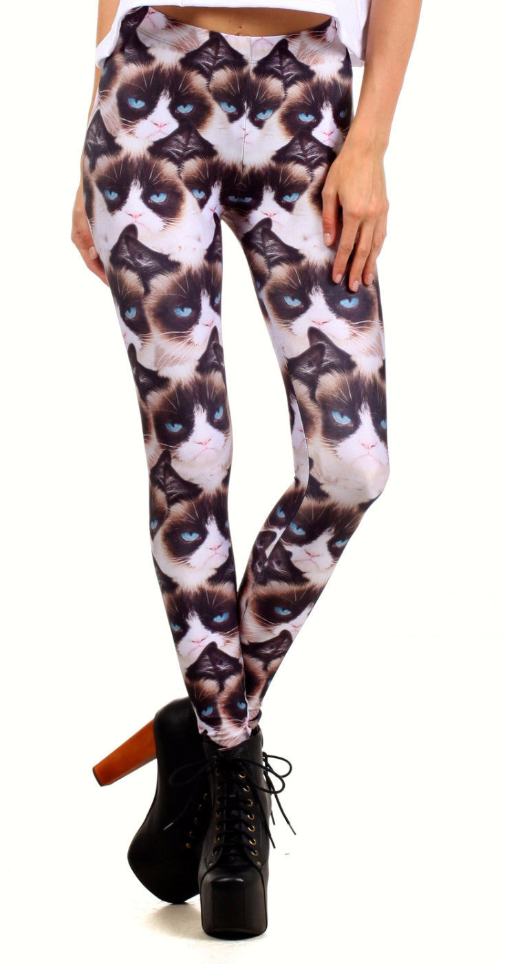 Grumpy Cat Leggings - POPRAGEOUS
 - 1