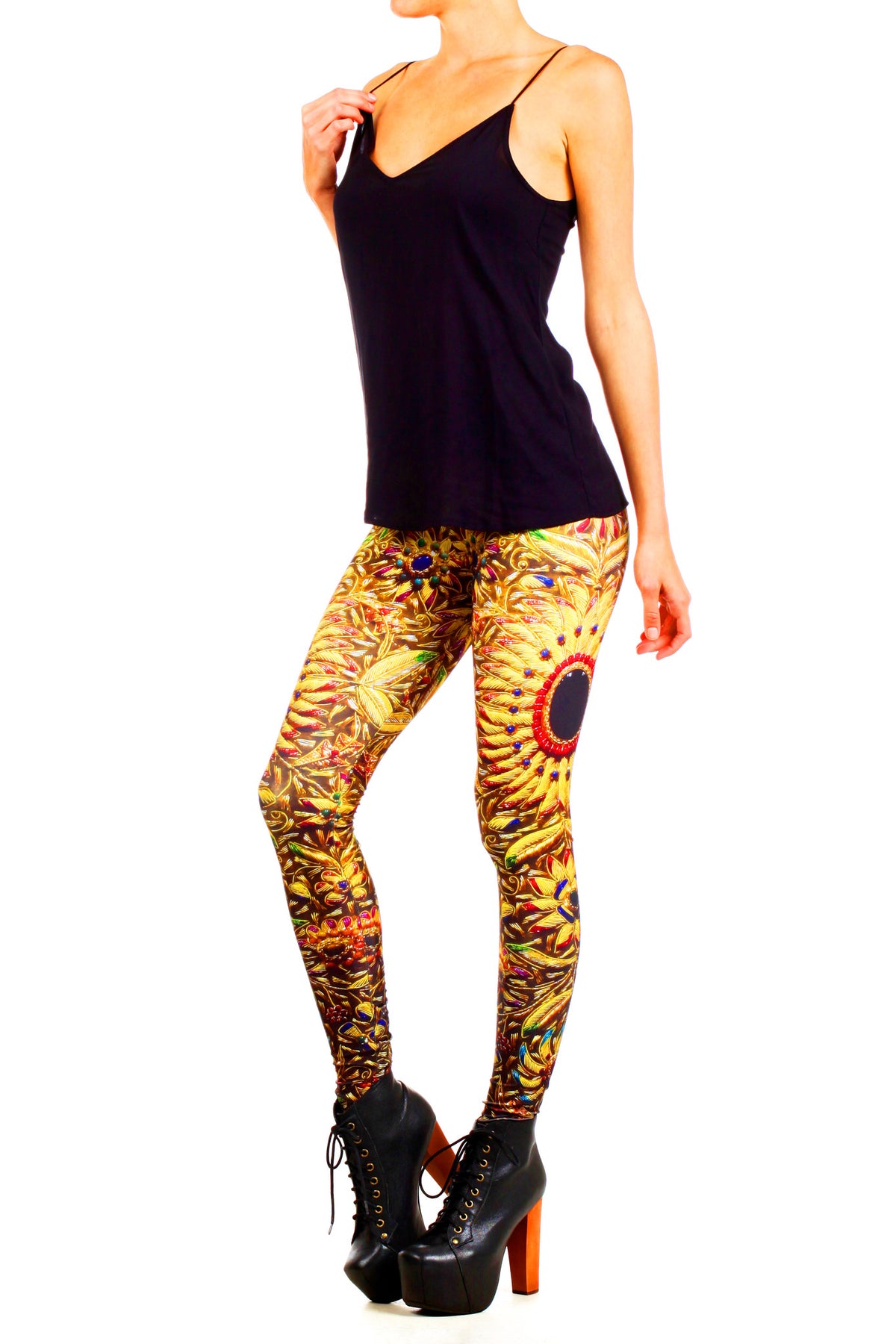 Kashmiri Jeweled Tapestry Leggings - POPRAGEOUS
 - 2