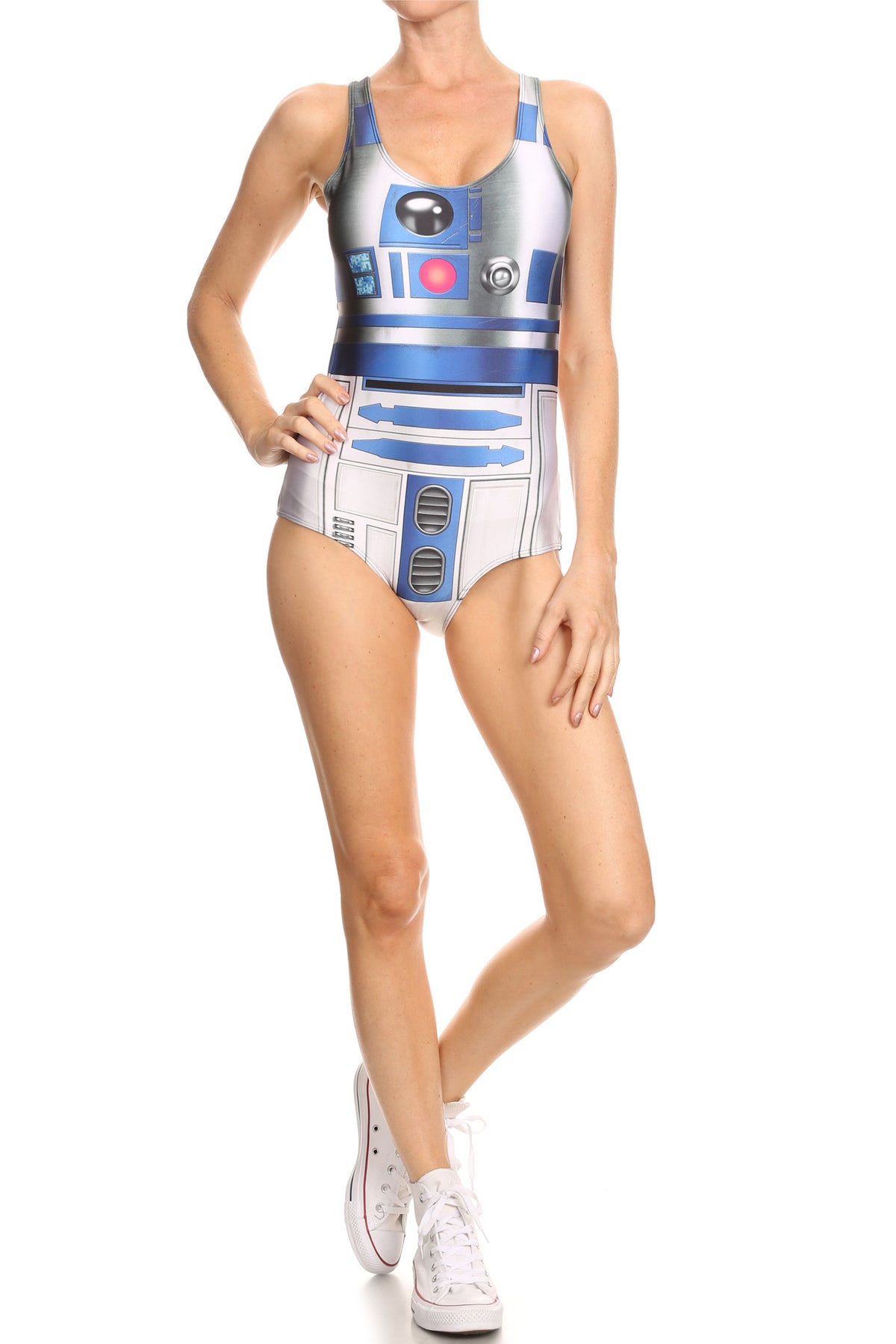 Blue Robot One Piece Swim - POPRAGEOUS
 - 5