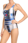 Blue Robot One Piece Swim - POPRAGEOUS
 - 2