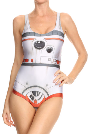 Orange Robot One Piece Swim - POPRAGEOUS
 - 1